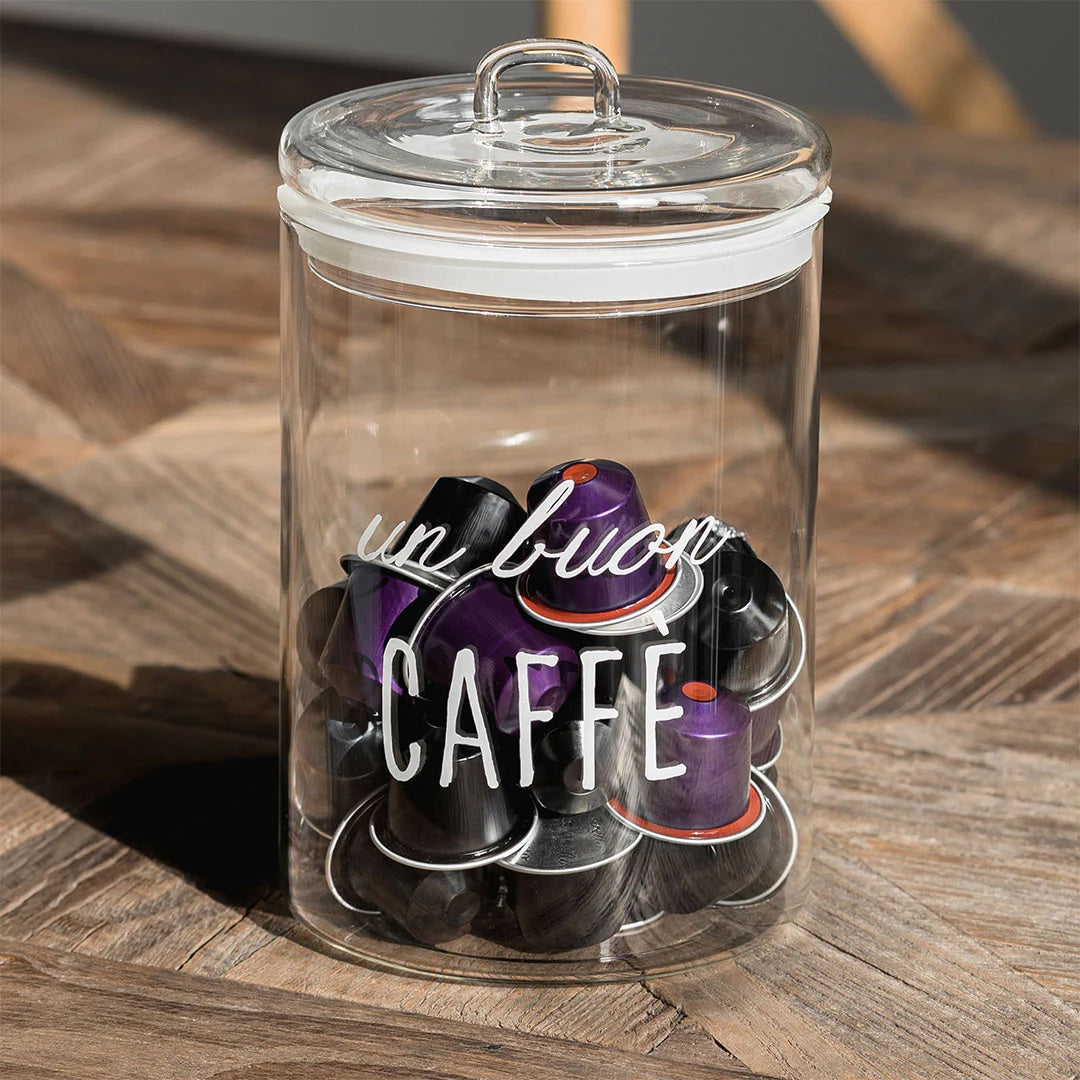 SIMPLE DAY Barter Coffee Container A Good Coffee 20x12cm Glass