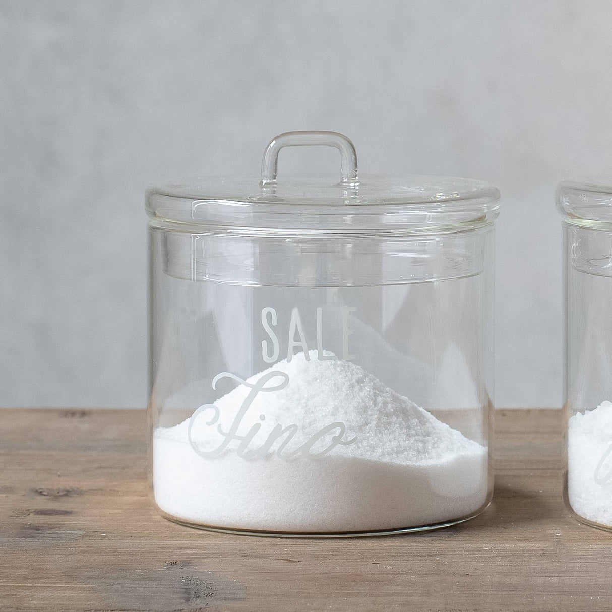 SIMPLE DAY Barter Fine Salt Container 12x13cm Glass