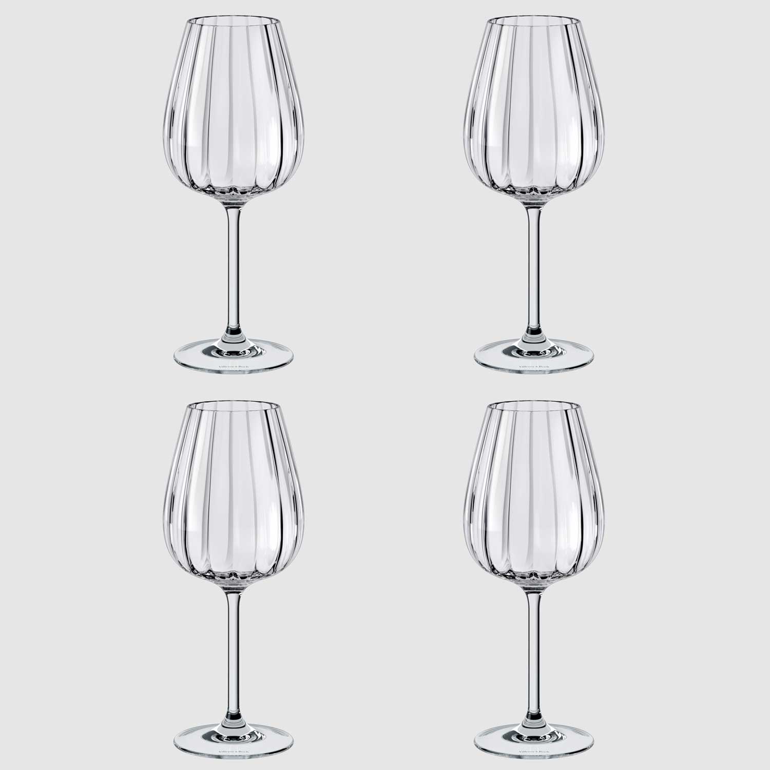 VILLEROY & BOCH Rose Garden Bicchiere Calice Vino Rosso Set 4 Pezzi 200ml Cristallo Ottico