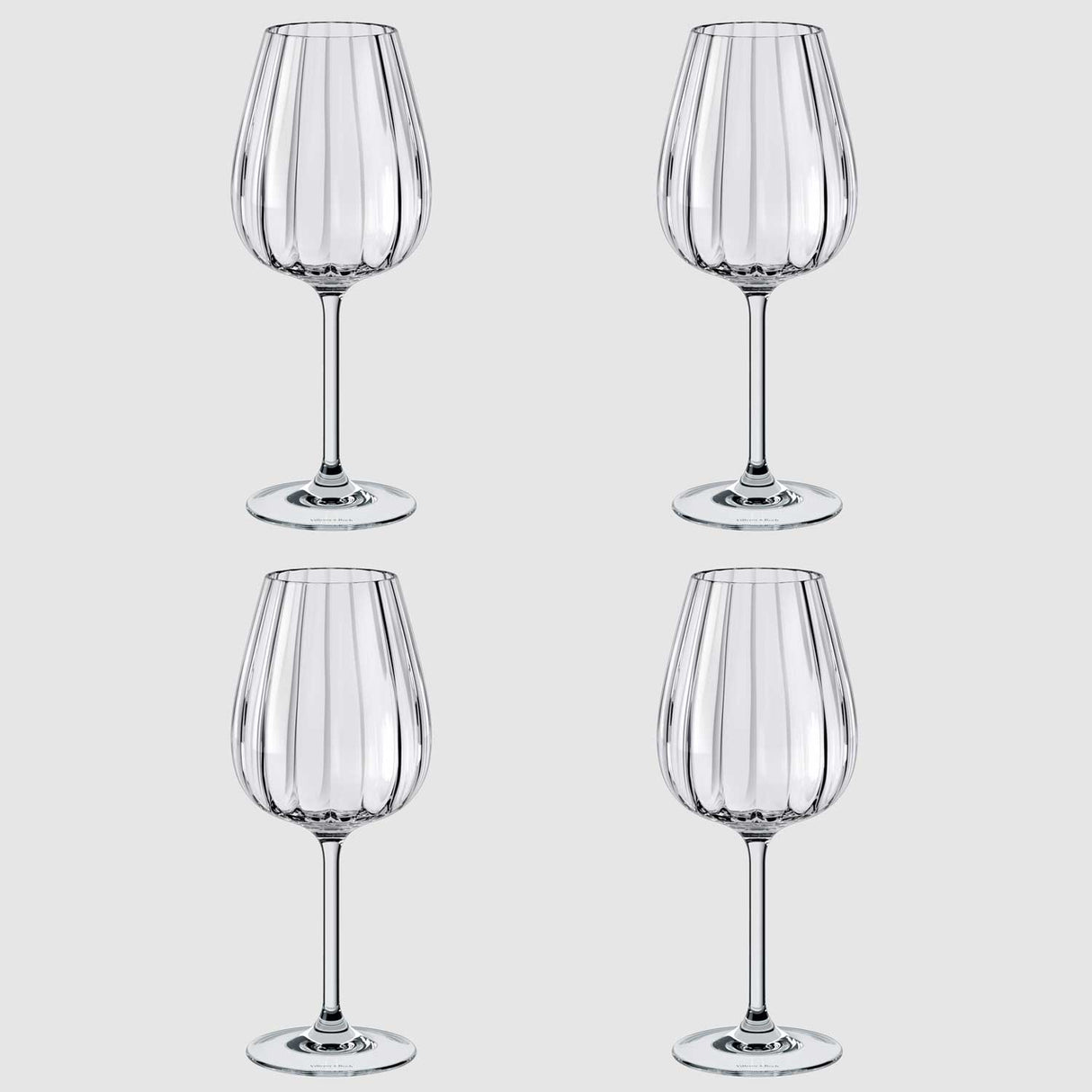 VILLEROY & BOCH Rose Garden Bicchiere Calice Vino Rosso Set 4 Pezzi 200ml Cristallo Ottico