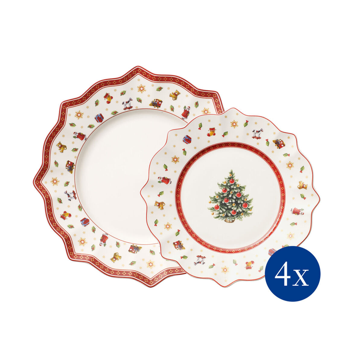 VILLEROY & BOCH Toy's Delight Set 8 Pezzi Piatti Tavola Natalizia Natale