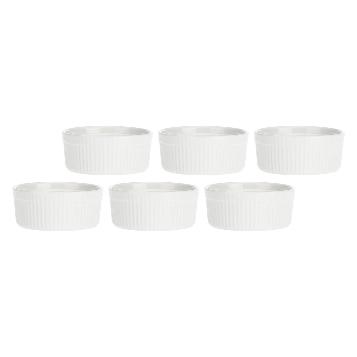 LA PORCELLANA BIANCA Arezzo Set 6 Pezzi Remequin Stampo 11,5cm Bianco Porcellana