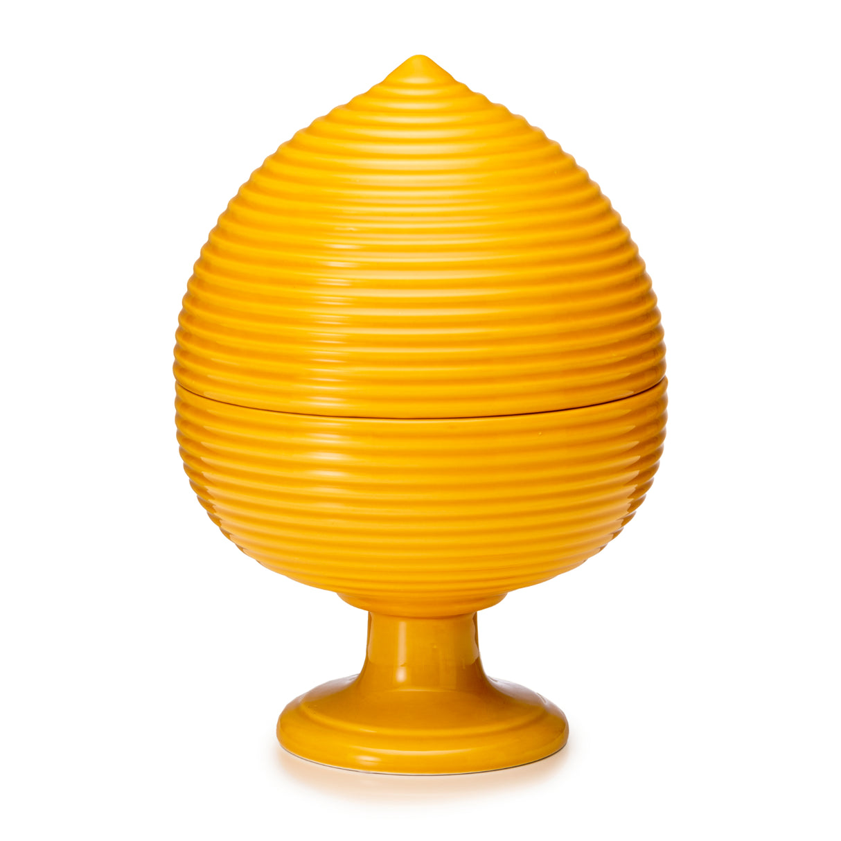 PALAIS ROYAL Pumo Pomo Pugliese Scatola Contenitore Decorazione 12cm Ambra Ceramica