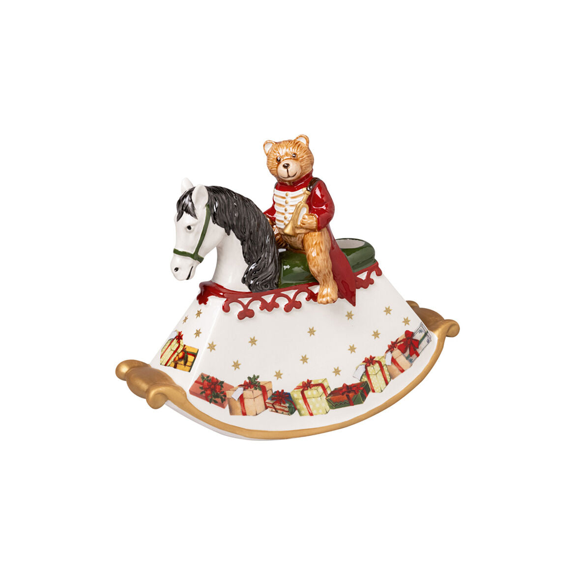 VILLEROY & BOCH Christmas Toys Rocking Horse 22x17cm Porcelain Christmas Decoration