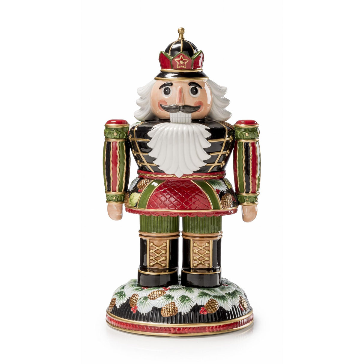 FITZ & FLOYD Schiaccianoci di Natale Nutcracker 37cm Porcellana Decorazione Natalizia