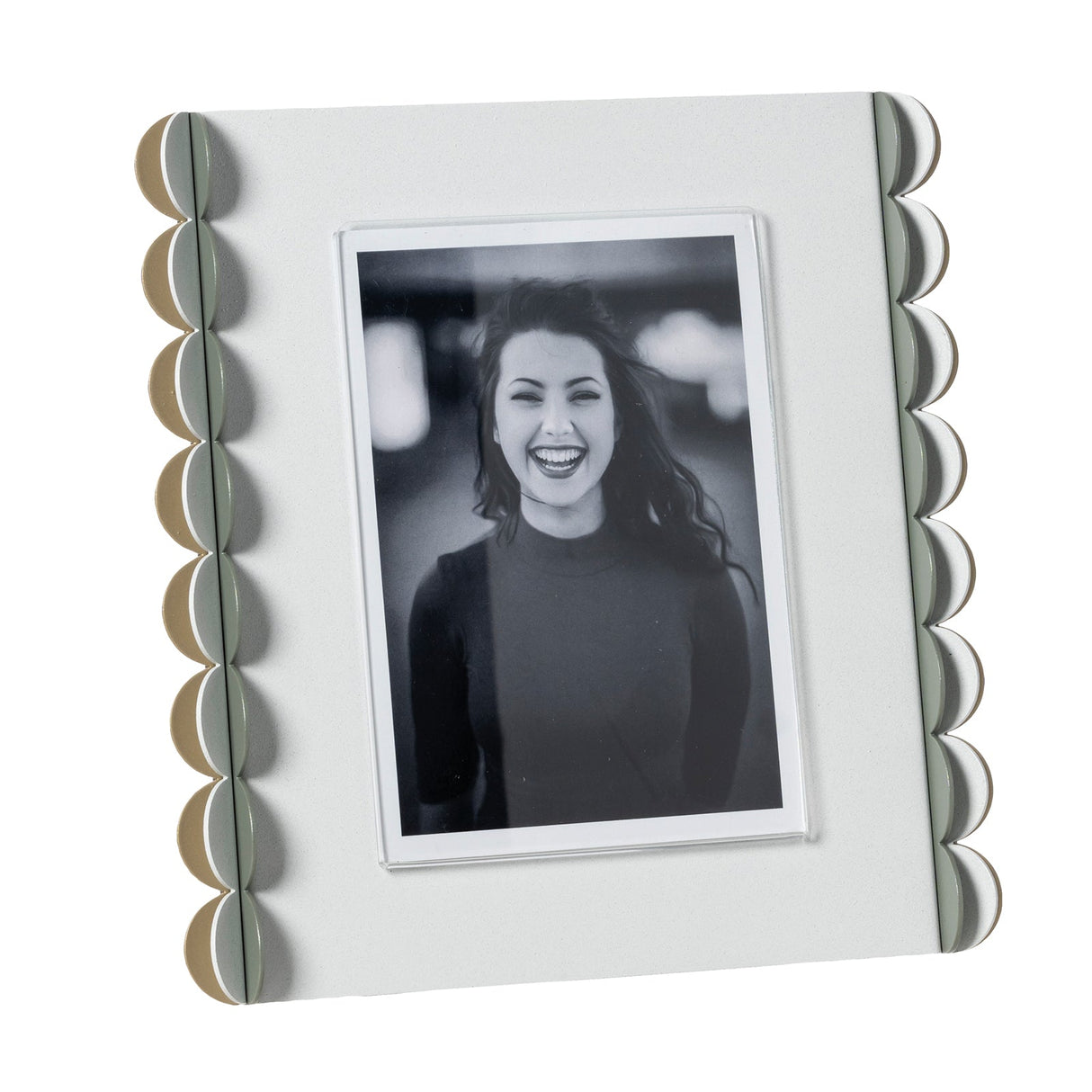 ARTI & MESTIERI Portafoto di Design Volans Grande Bianco Marmo Giada Bianco Marmo Oro Laccato