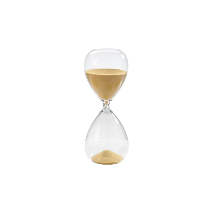 MASCAGNI CASA Clessidra 5 Minuti 12cm Vetro Sabbia Oro