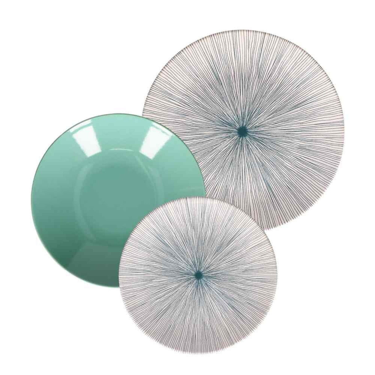 ROSE & TULIPANI Warm On Me Set Tavola 18 Piatti Stoneware