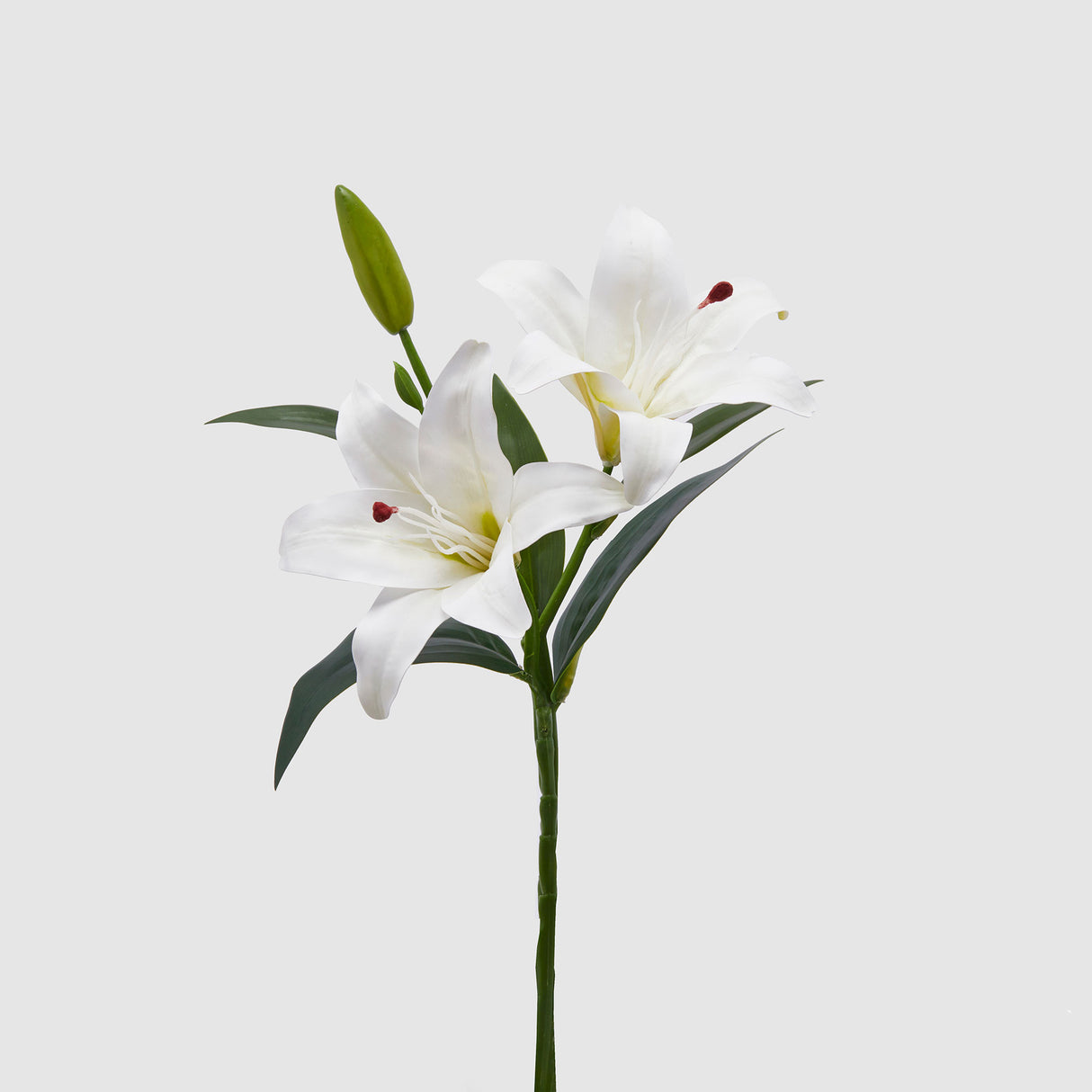 EDG Enzo De Gasperi Giglio con Boccioli Fiori Artificiali 40cm Bianco