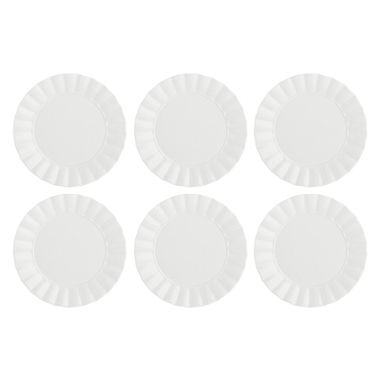 LA PORCELLANA BIANCA Ducale Piatto Piano Set 6 Pezzi 26,5cm Bianco