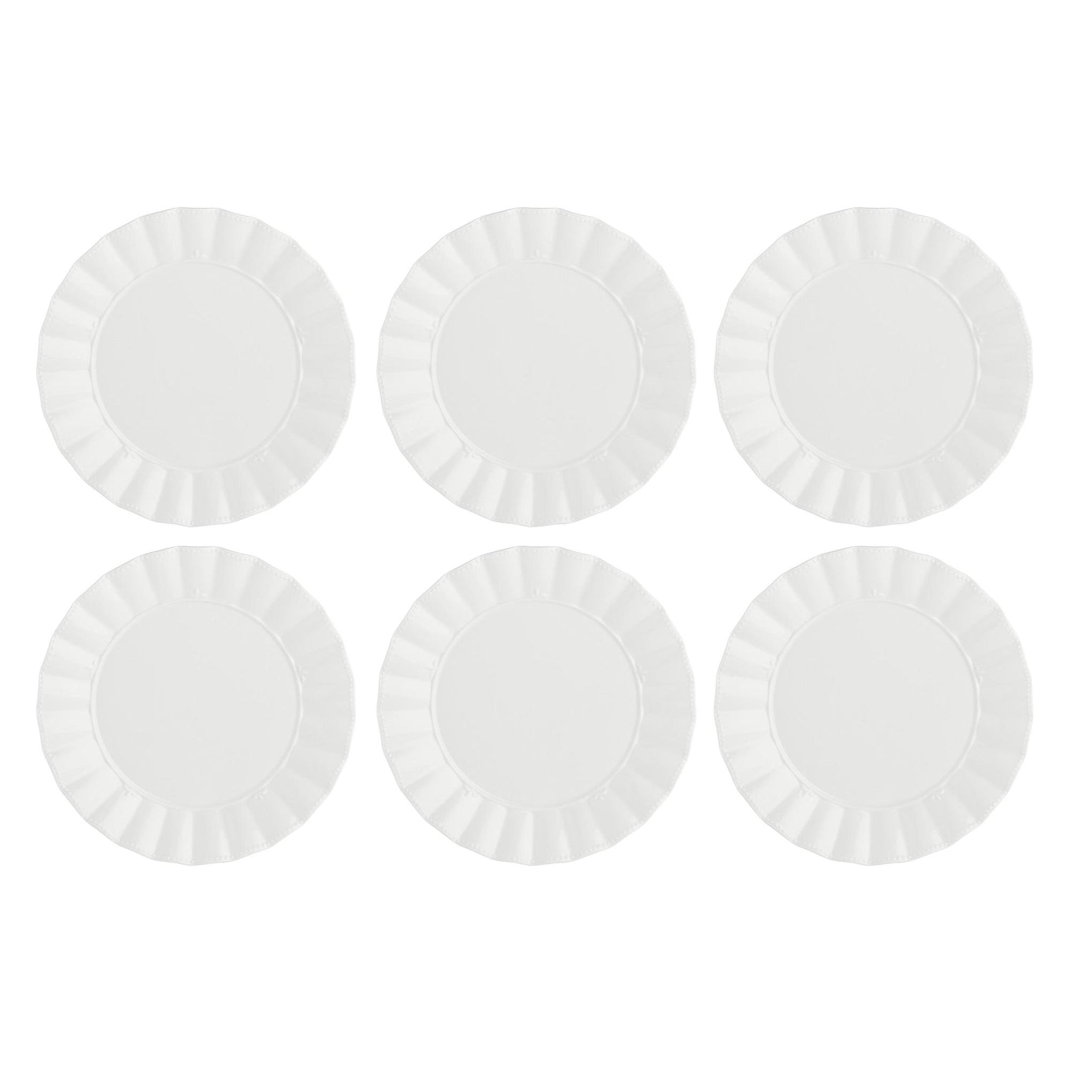 LA PORCELLANA BIANCA Ducale Piatto Piano Set 6 Pezzi 26,5cm Bianco