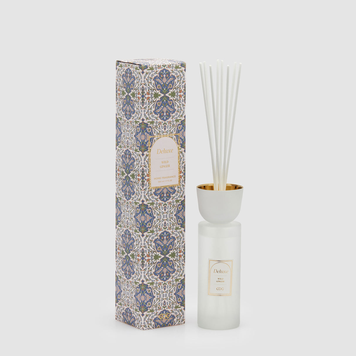 EDG Enzo De Gasperi Profumatore Diffusore con Bastoncini Bottiglia Deluxe 500ml Wild Ginger