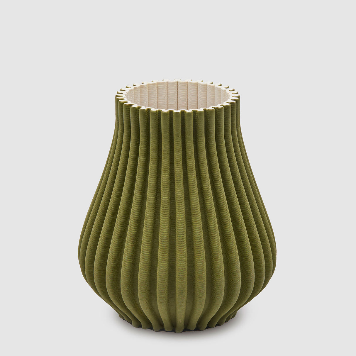 EDG Enzo De Gasperi Vaso Goccia 3D in Porcellana 28cm Verde