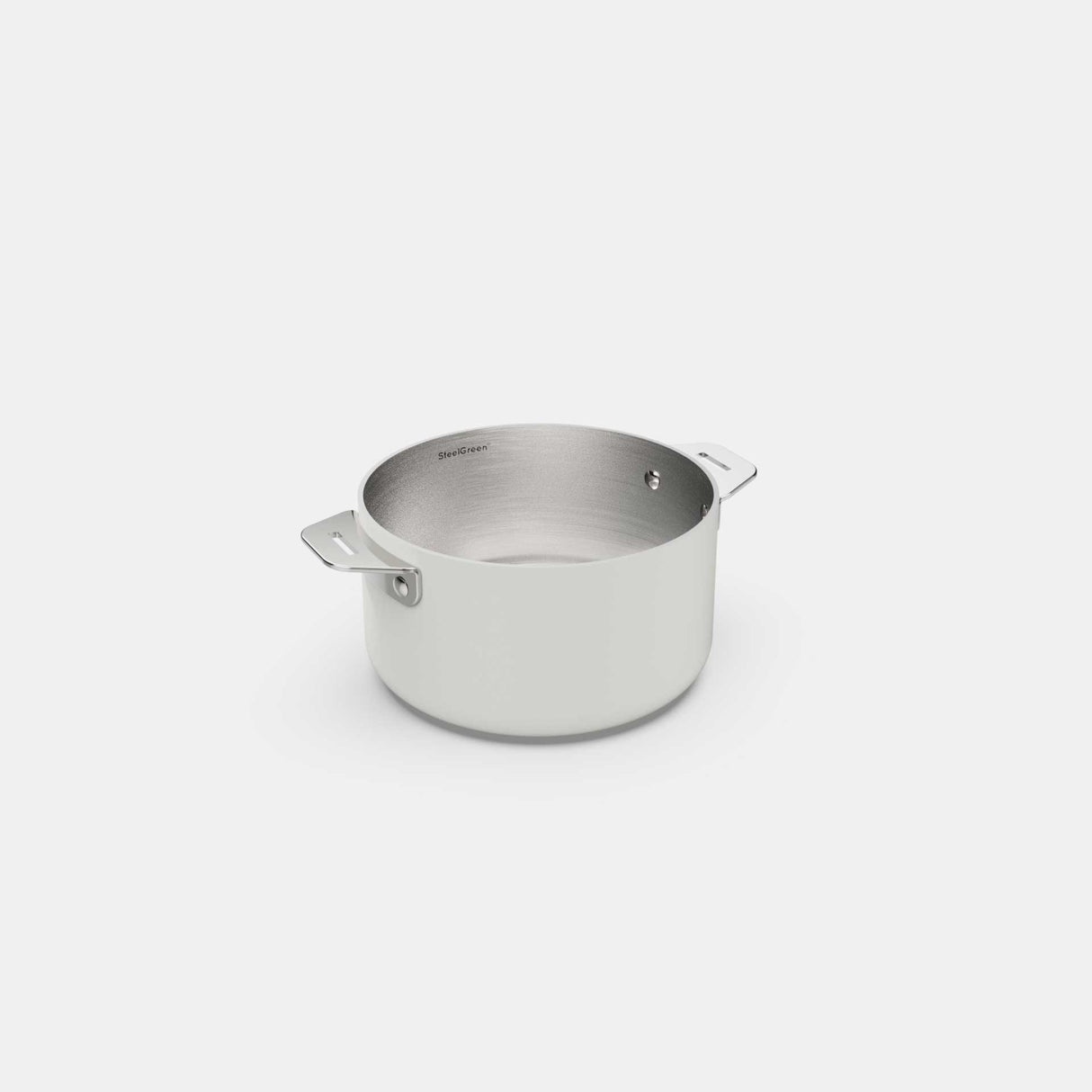 COOKUT La Meravigliosa Pentola Casseruola con Manici 16cm Bianco Acciaio Inox