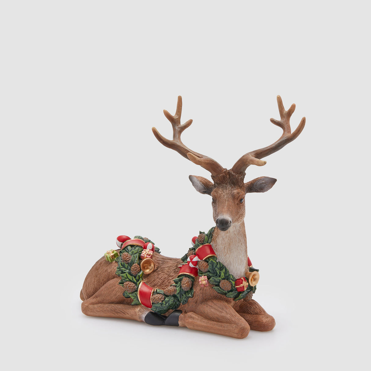 EDG Enzo De Gasperi Decorazione Natalizia Renna 25,5x27x12cm Poliresina