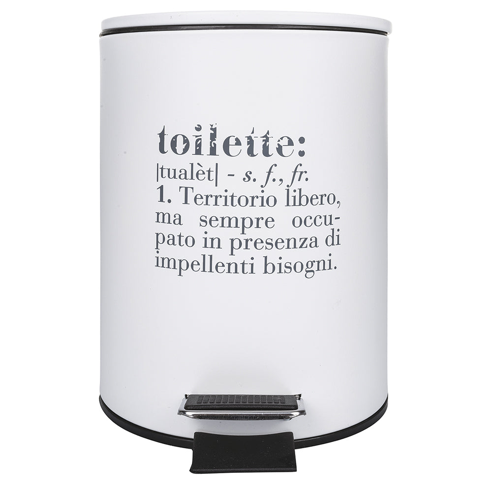 VILLA D'ESTE HOME TIVOLI Victionary Toilette Pattumiera 3L Plastica Bianco