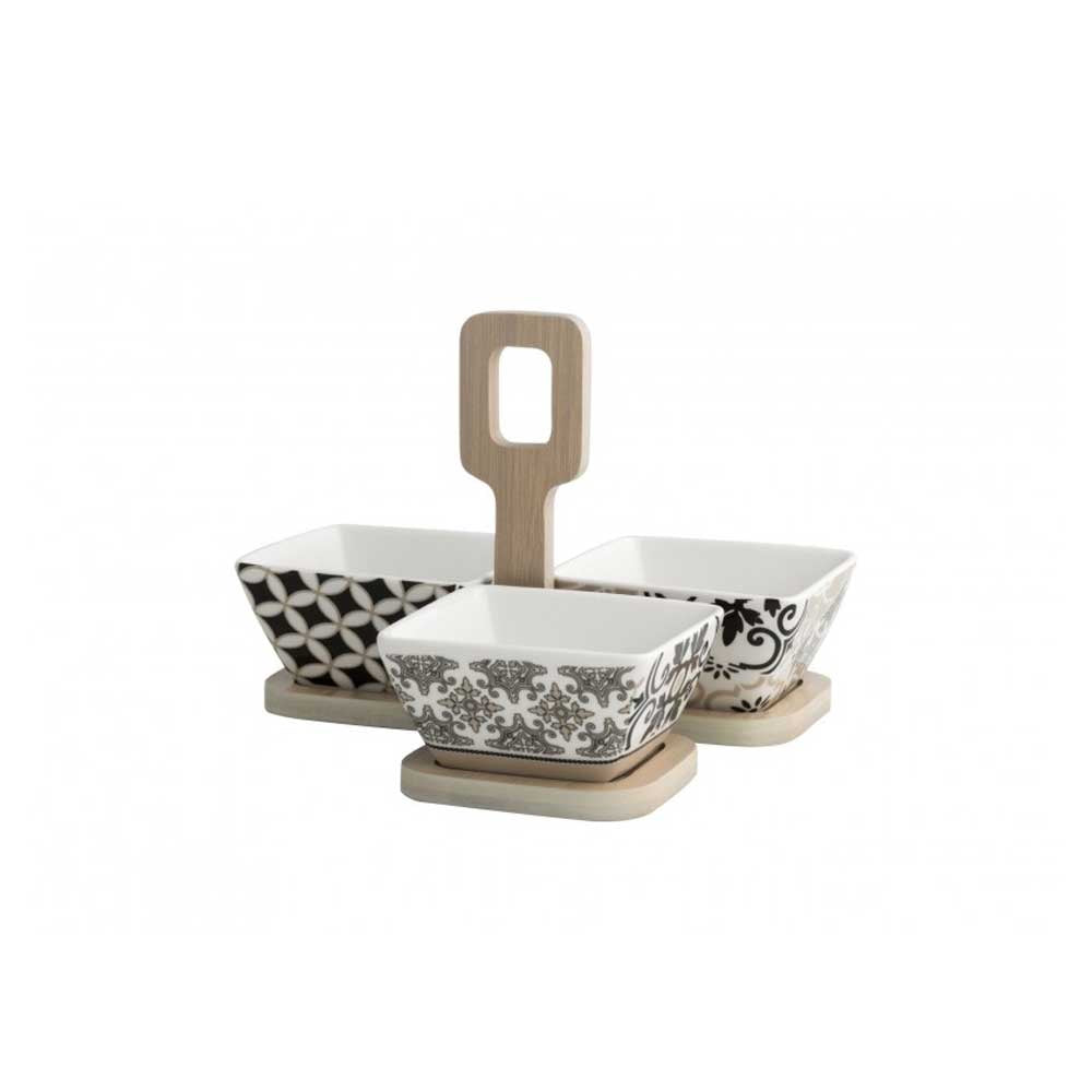 Brandani - Für Starter Alhambra 3 Stück Porzellan Bambus 53186