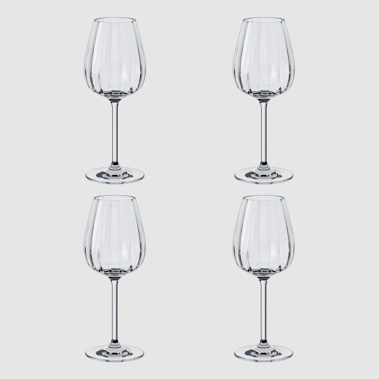 VILLEROY & BOCH Rose Garden Bicchiere Calice Vino Bianco Set 4 Pezzi 120ml Cristallo Ottico