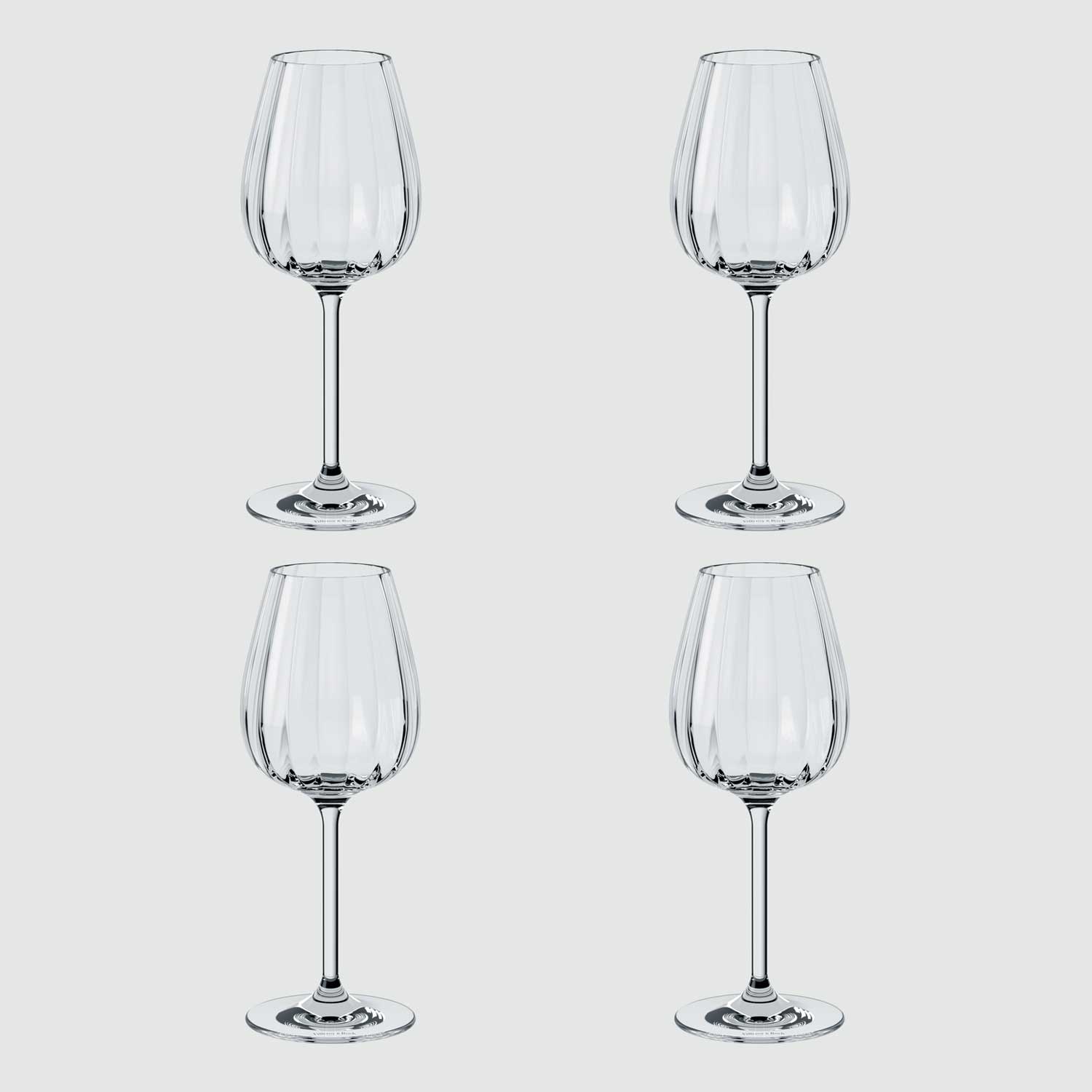 VILLEROY & BOCH Rose Garden Bicchiere Calice Vino Bianco Set 4 Pezzi 120ml Cristallo Ottico