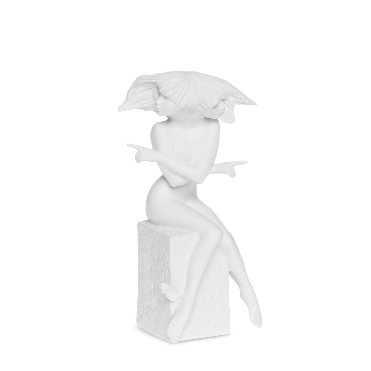CHRISTEL by Sommer Figura Statuetta Zodiaco Gemelli 24cm Bianco Porcellana