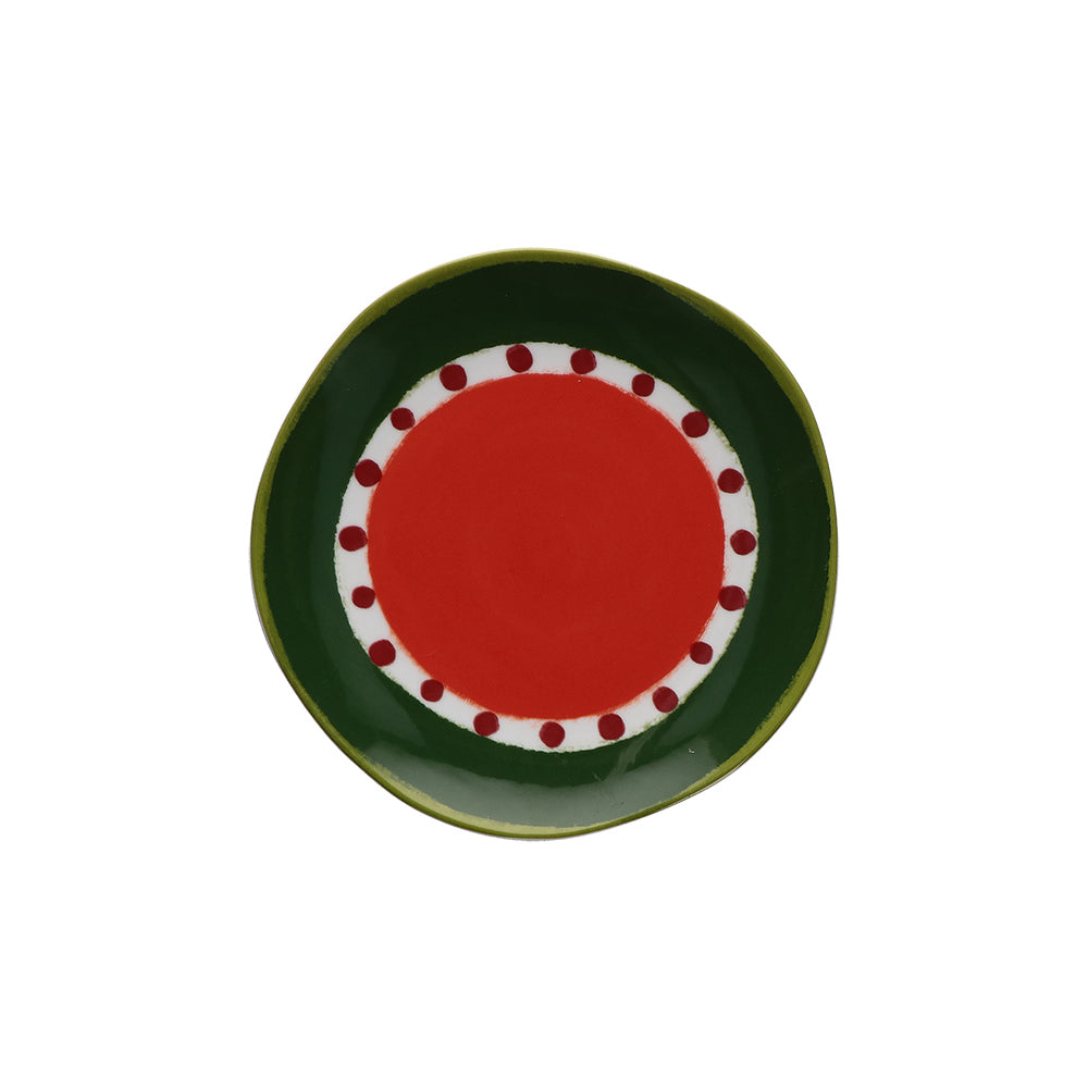 ROSES & TULIPS - Cozy Cottage Christmas Breakfast Fruit Plate 21cm Porcelain