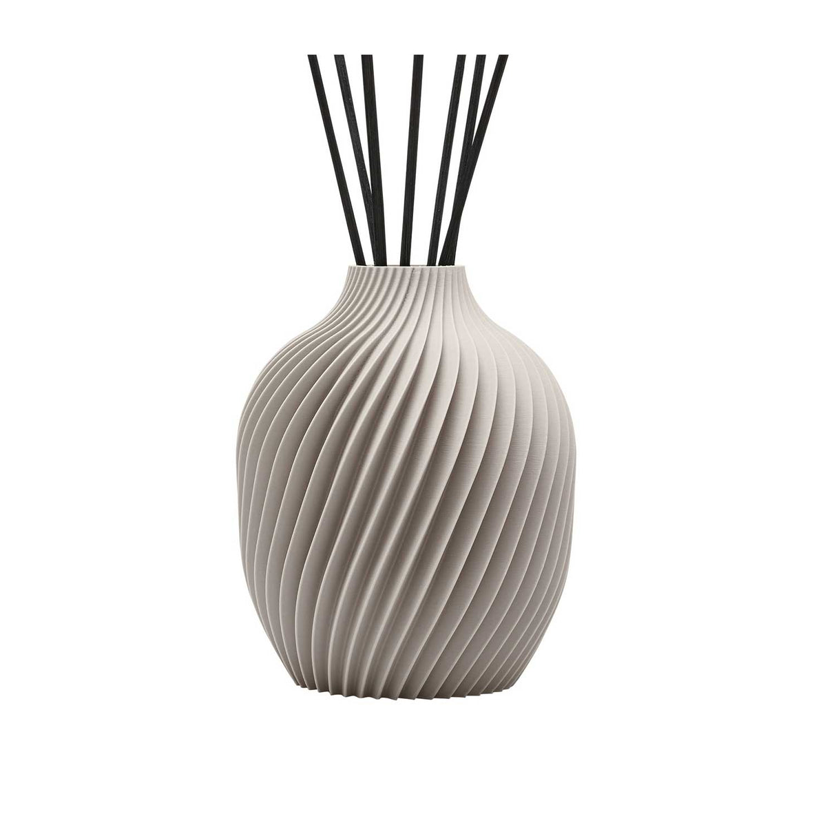 HYPNO CASA Diffusore a Bastoncini Vaso 3D con Ricarica Latte e Ambra Dolce 50ml Beige