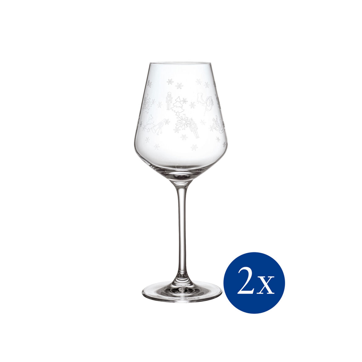 VILLEROY & BOCH - Toy's Delight Red Wine Goblet Set 2 Pieces 23.5cm Christmas