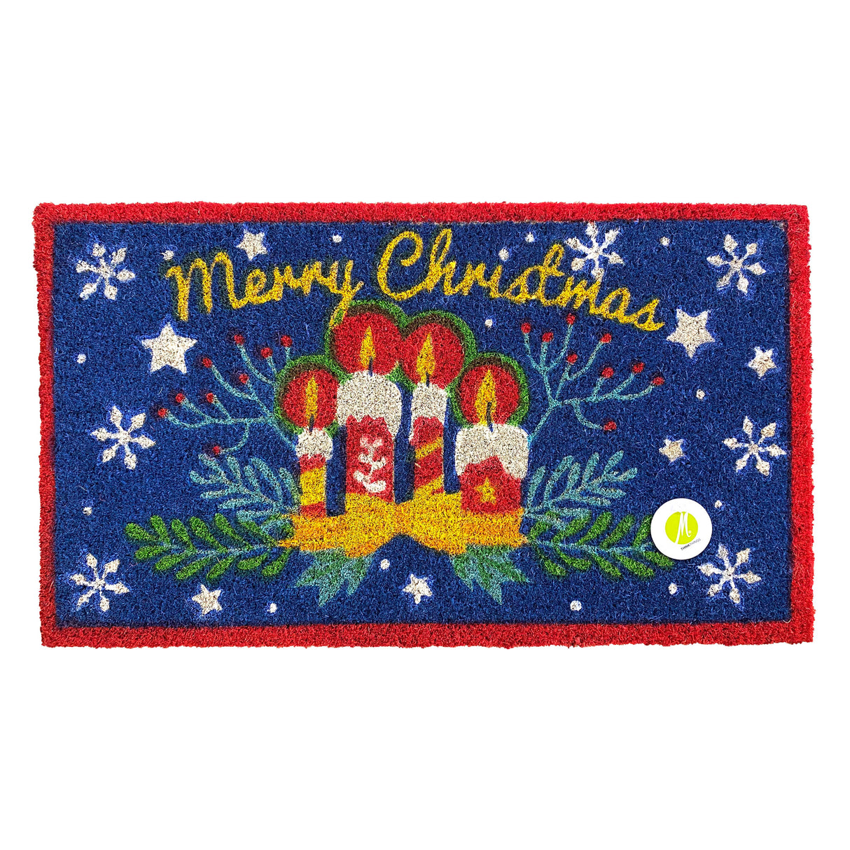 MONTEMAGGI Christmas Christmas Doormat Rug in Coconut 17x40cm