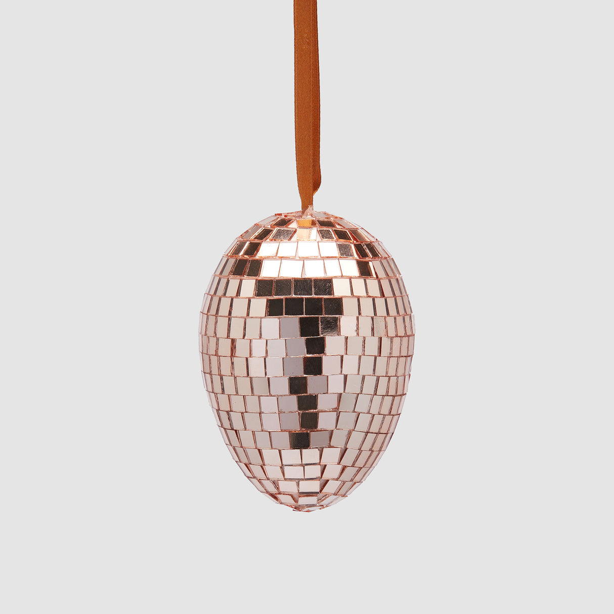 EDG Enzo De Gasperi Decorazione di Pasqua Uovo Mirror 6x4cm Rosa Salmone