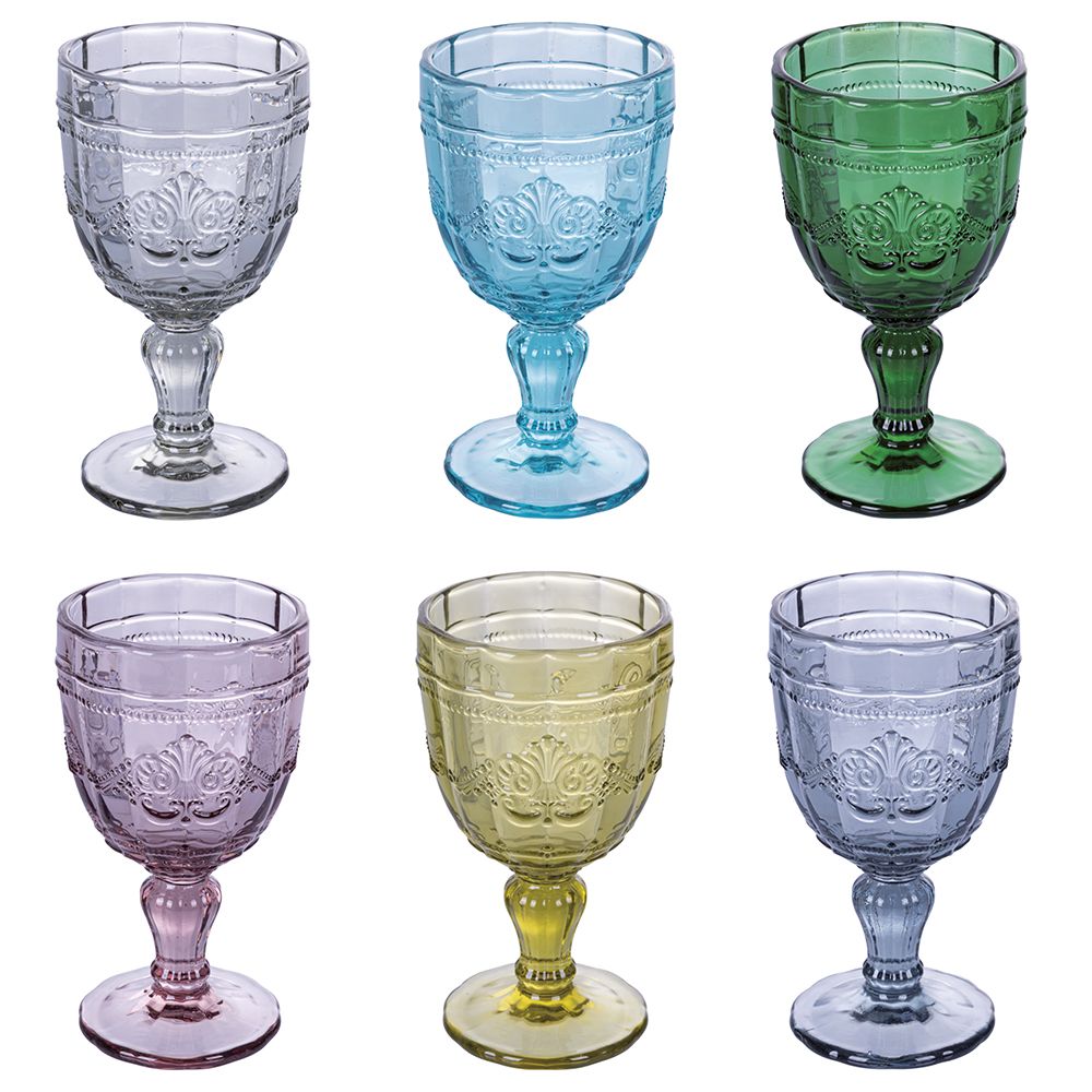 VILLA D'ESTE HOME TIVOLI Syrah Calici Vino Colorati Set 6 Pezzi 235ml Vetro