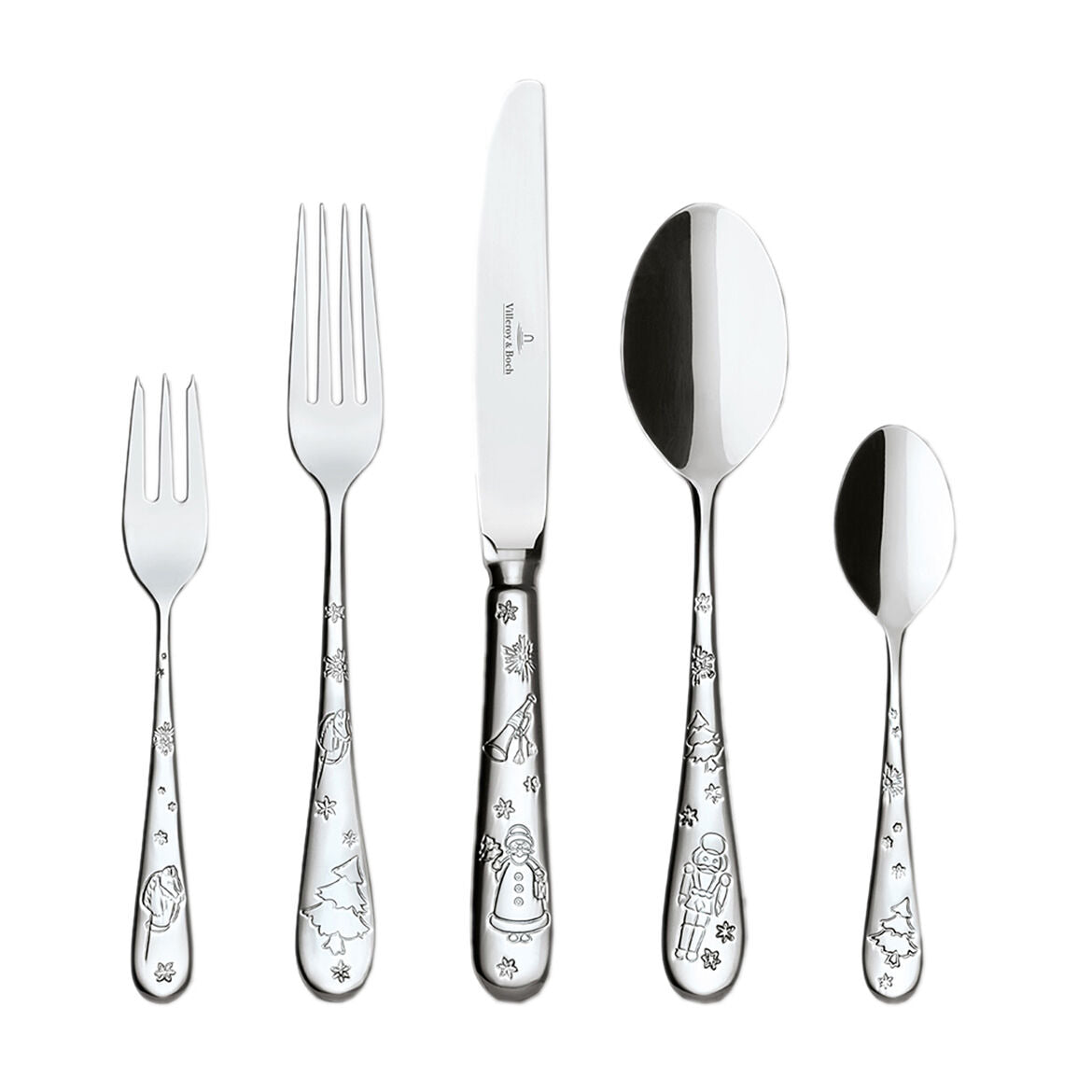 VILLEROY & BOCH Toy's Delight Servizio Tavola Set di Posate 30 Pezzi Acciaio Inox Tavola di Natale