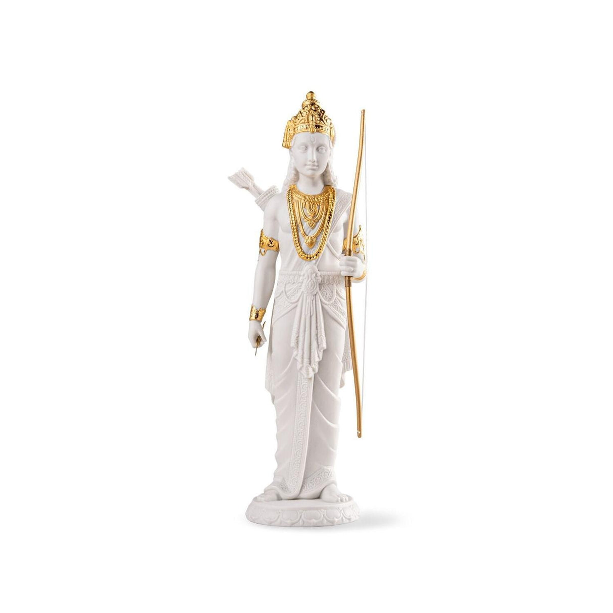 LLADRO' Scultura Lakshman Lustro Oro 30x10cm Porcellana