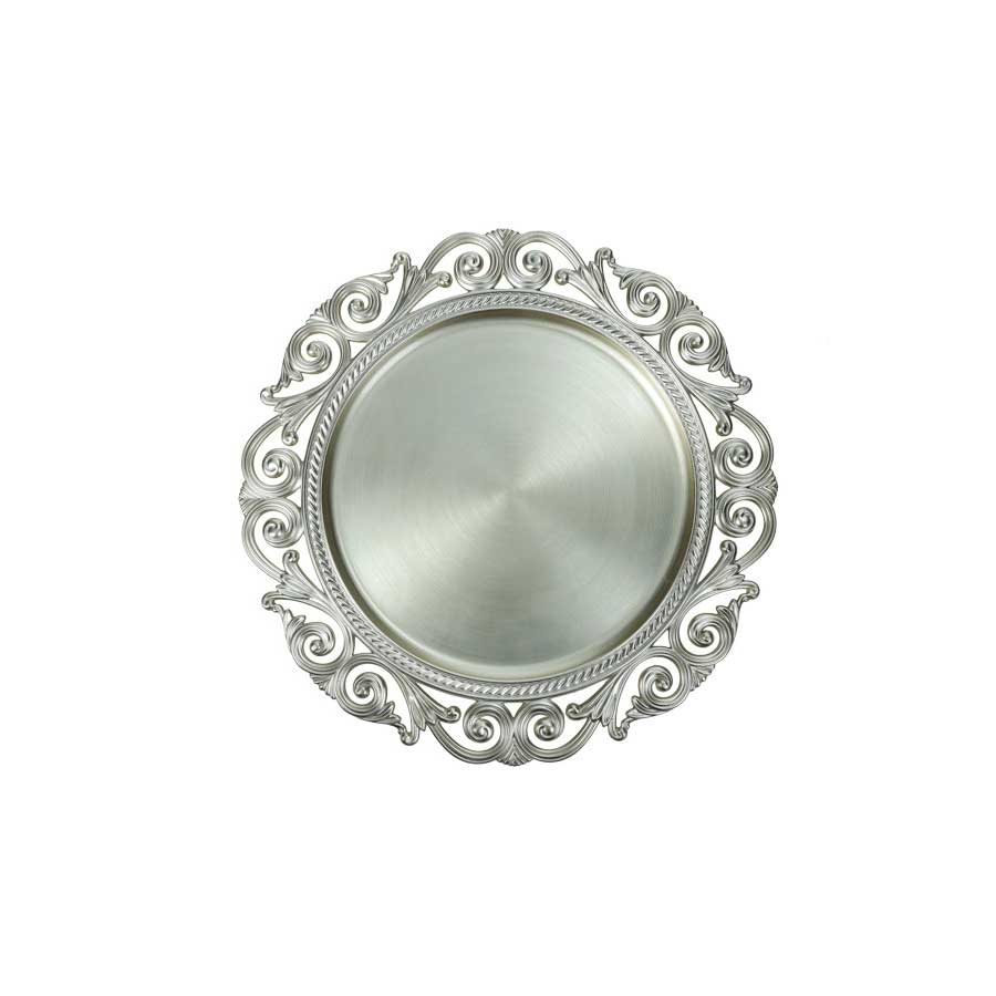 BRANDANI Sottopiatto Fregio 32,5cm Set 4 Pezzi Champagne