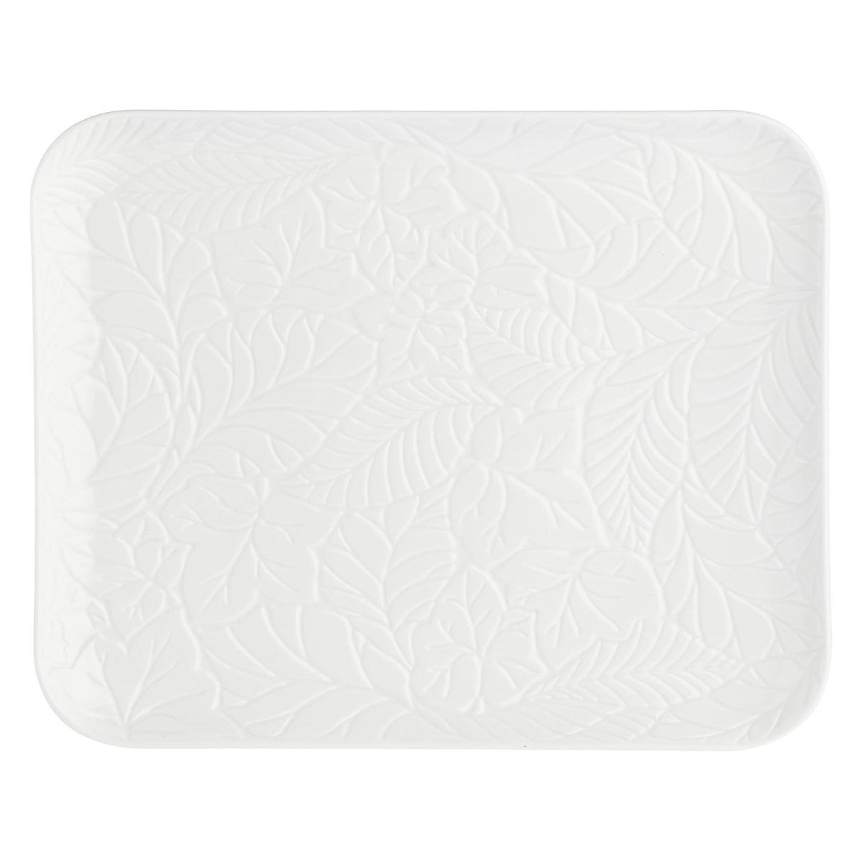 LA PORCELAINA BIANCA Bosco Rectangular Tray 24.5x20cm White