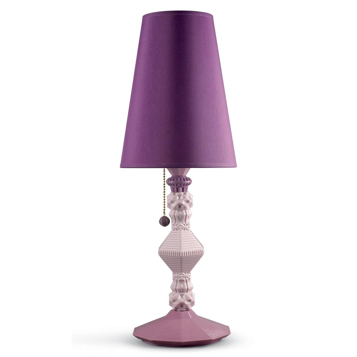 LLADRO' Lampada da Tavolo Belle De Nuit Rosa 57x20cm Porcellana