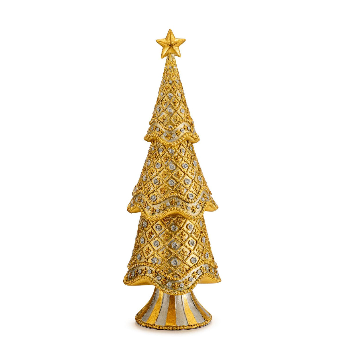 PALAIS ROYAL Albero di Natale Decorazione Natalizia 33cm Oro Resina