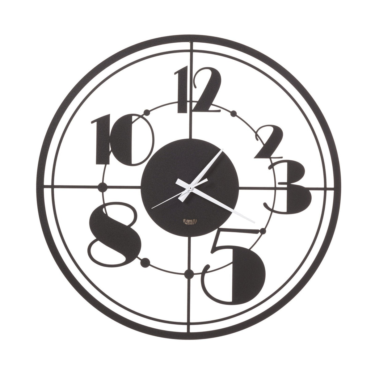 ARTI & MESTIERI Orologio da Parete Teo Nero