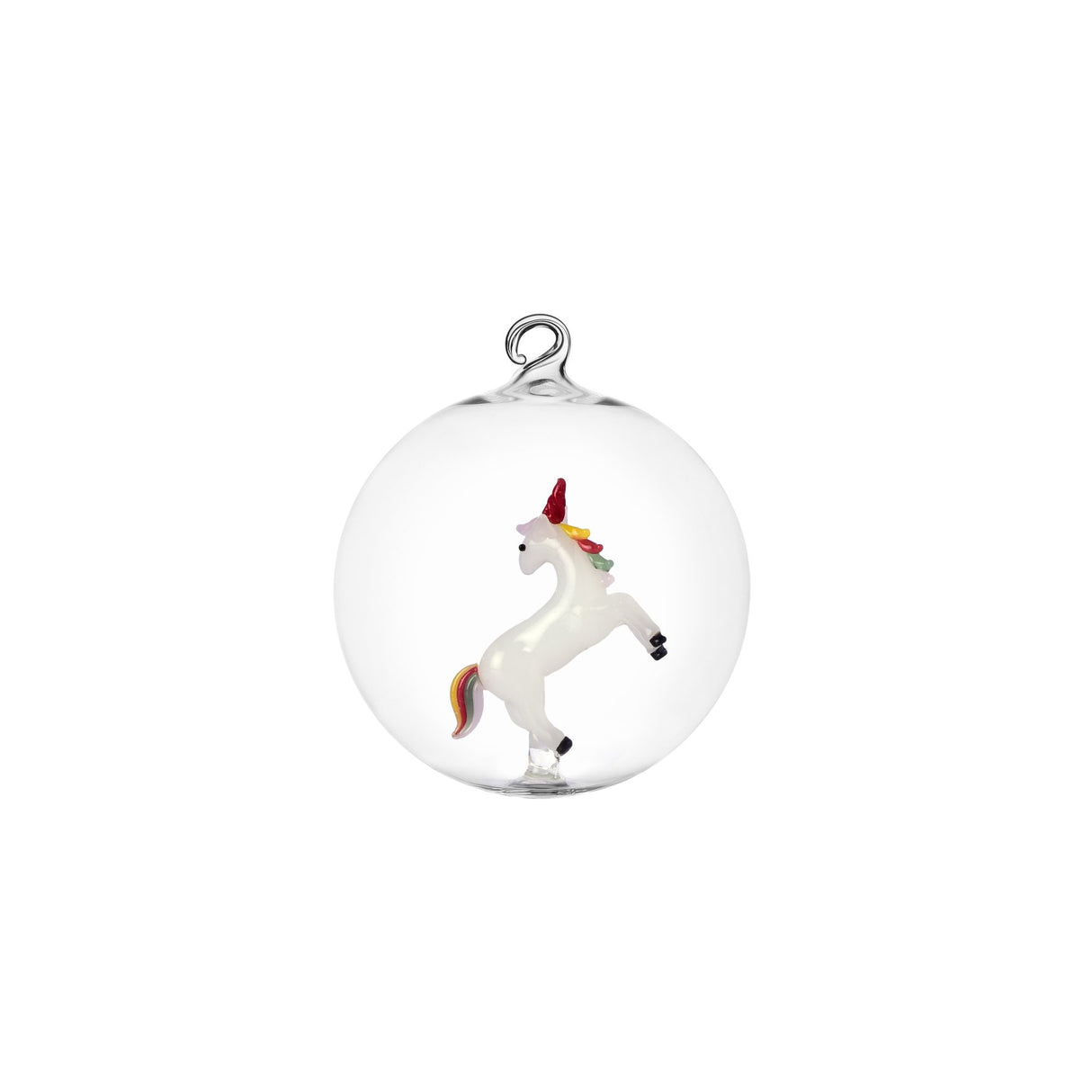 ICHENDORF Woodland Tales Pallina di Natale Unicorno 8cm Vetro Borosilicato