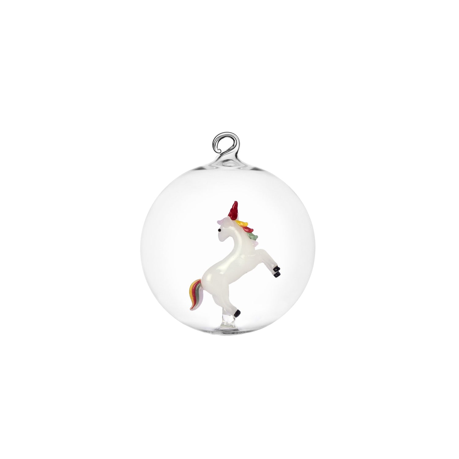 ICHENDORF Woodland Tales Pallina di Natale Unicorno 8cm Vetro Borosilicato