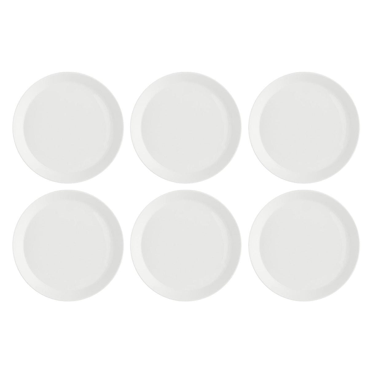 LA PORCELLANA BIANCA Essenziale Gourmet Set 6 Pezzi Piatto Teso Fondo 21,5cm Porcellana