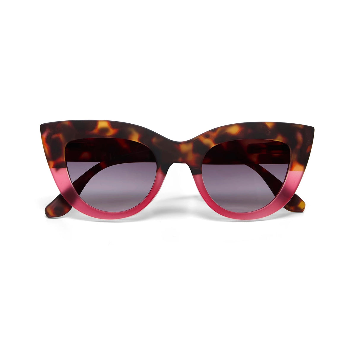OKKIA Claudia Occhiali da Sole Donna Big Cat Eye Avana Rosa