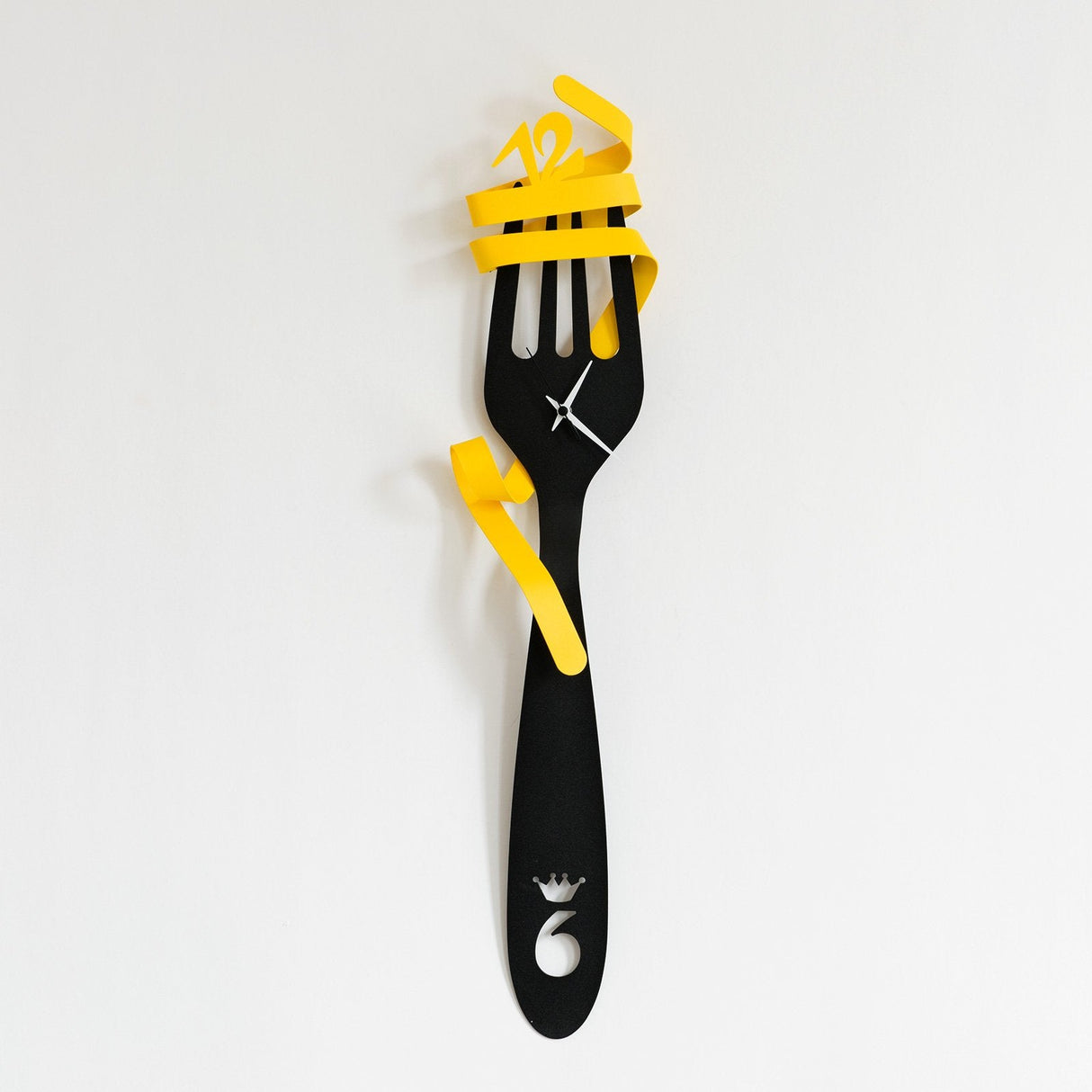 ARTI & MESTIERI Orologio da Parete da Cucina Per Buongustai Italy-Italy Giallo E Nero