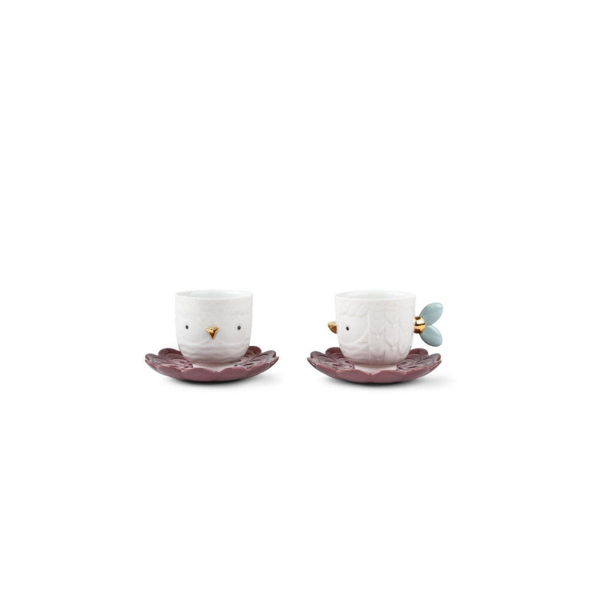 LLADRO' Set 2 Tazze con Piatto Kawki 8x25cm Porcellana