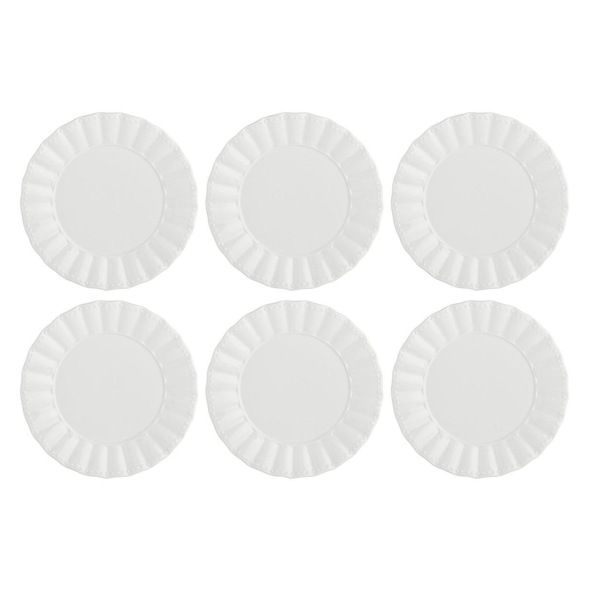 LA PORCELLANA BIANCA Ducale Piatto Frutta Set 6 Pezzi 20cm Bianco