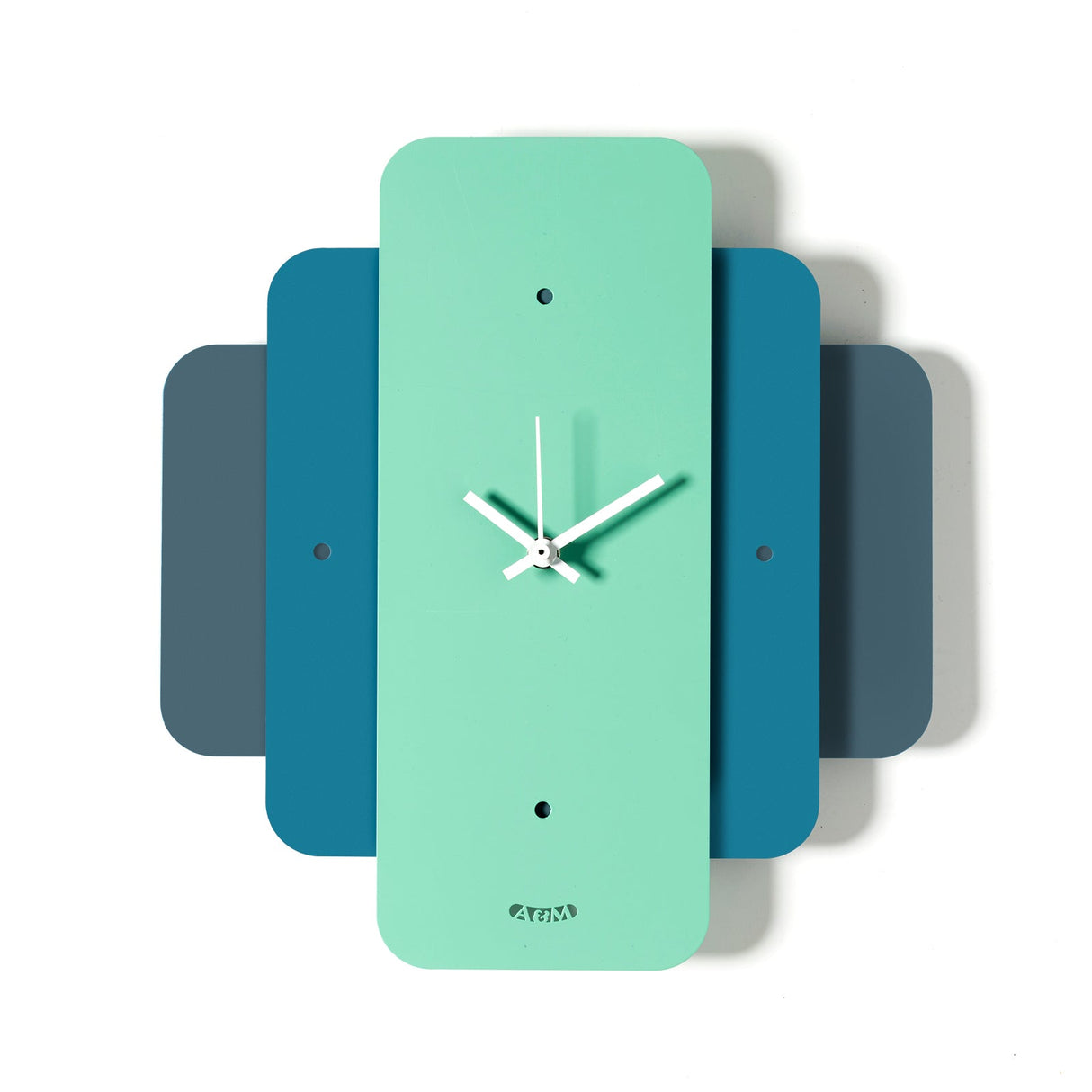 ARTI & MESTIERI Orologio da Parete Empire Petrolio Blu Oltremare Verde Acqua 30x28cm