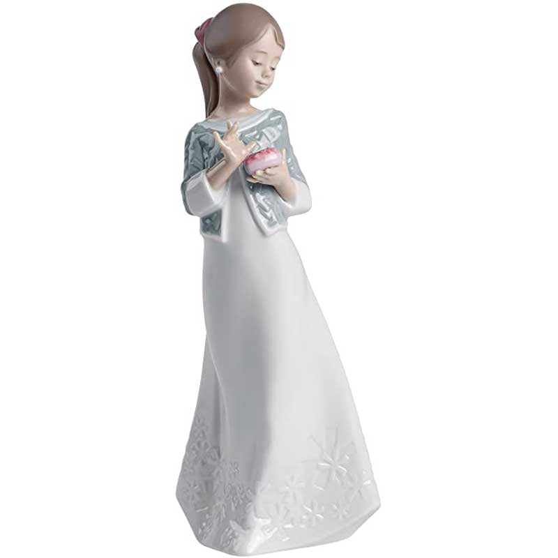 NAO Figura Statua Statuina Regalo dal Cuore 21x10cm Porcellana