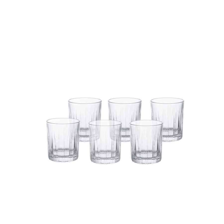 BRANDANI Linear Bicchiere da Shot Set 6 Pezzi 70ml Vetro Trasparente