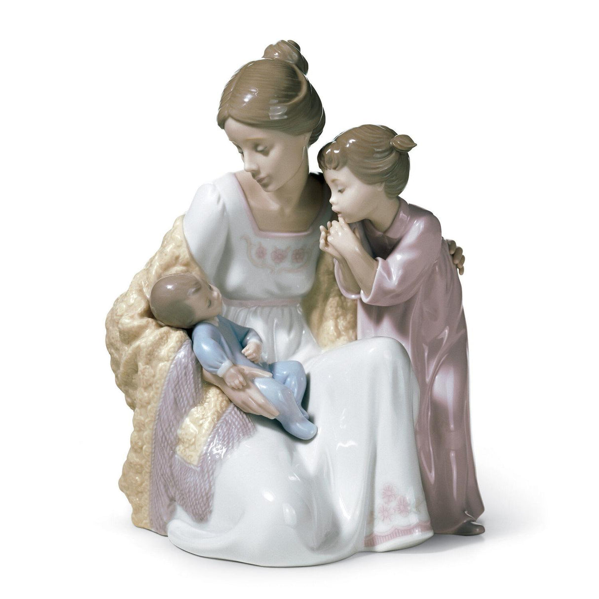 Statuetta Benvenuto nella Famiglia Lladrò porcellana lucida 22x18 cm