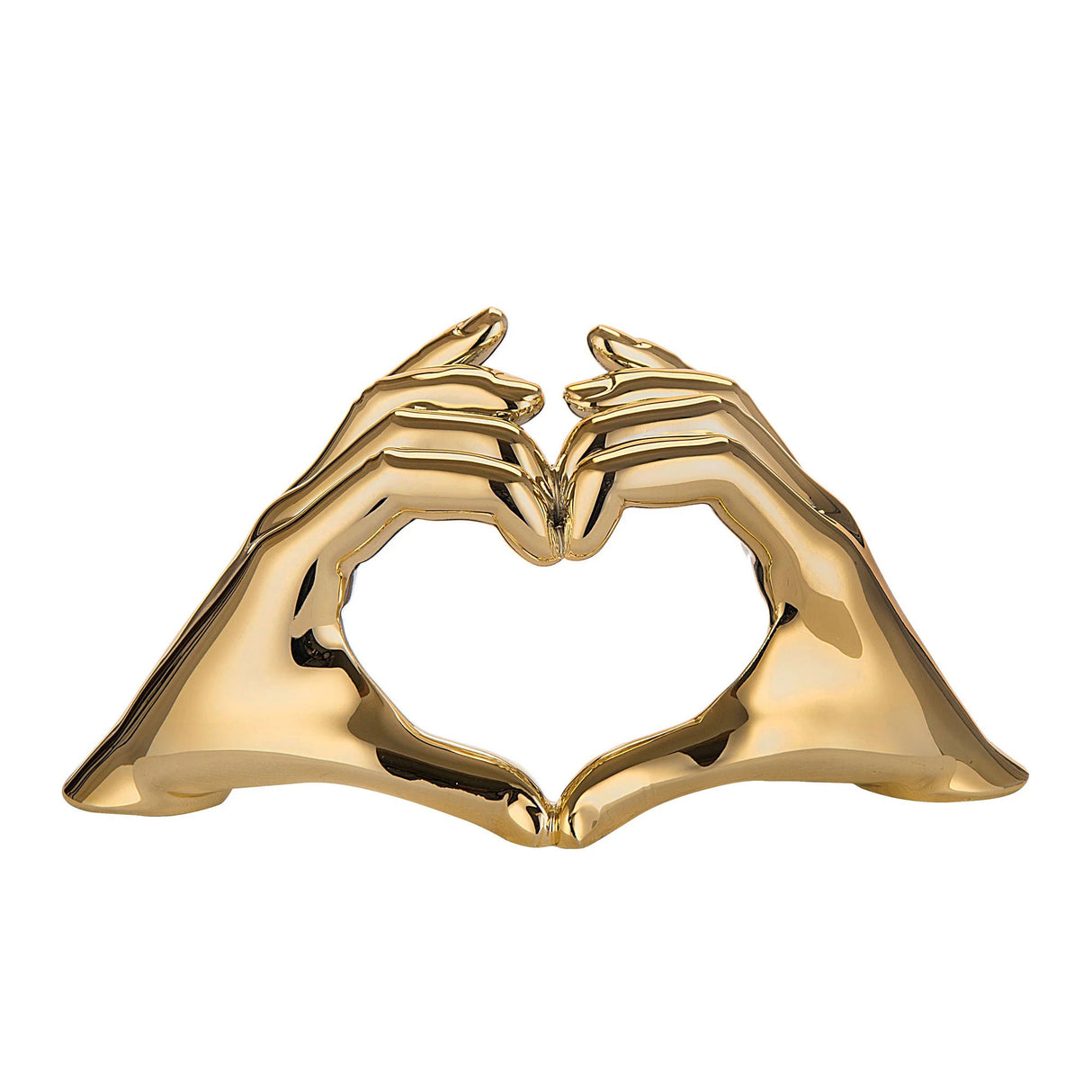 BONGELLI PREZIOSI Mani Cuore 14x8cm Oro Senza Base Marmorino