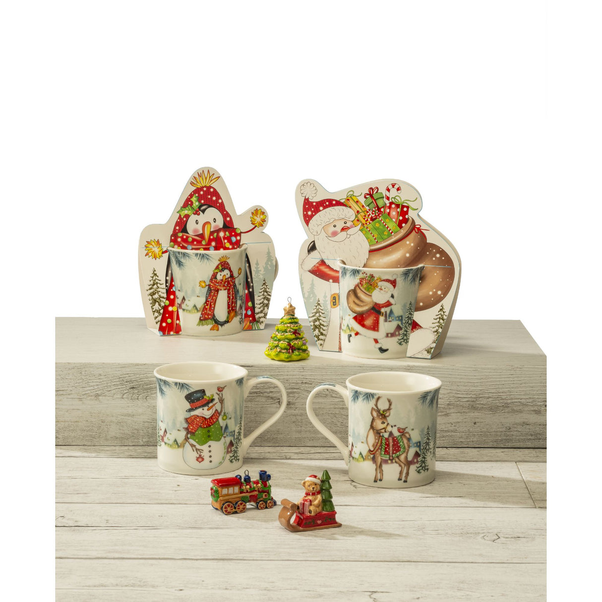 NOEL by Lamart - Mug Pinguino Tazza 9 cm Natale Decorazione Natalizia